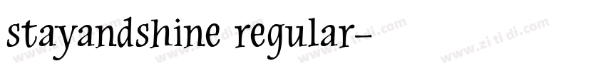 stayandshine regular字体转换